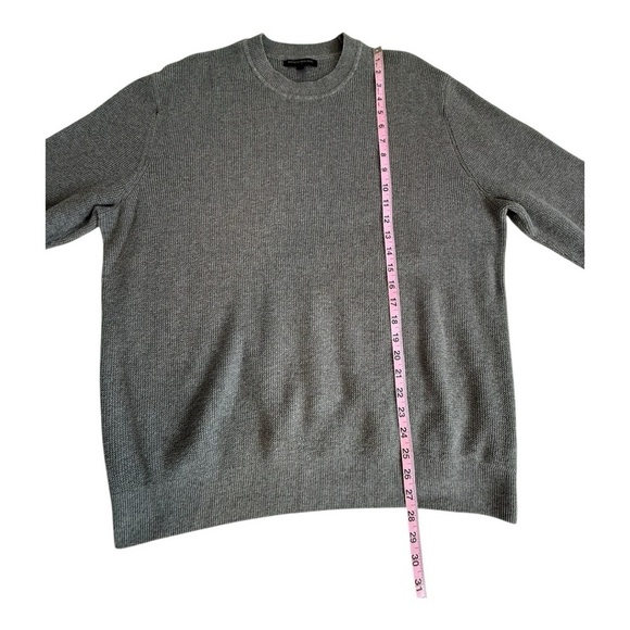 Banana Republic Grey Crewneck Waffle Knit Sweater - Size XL - Picture 8 of 10